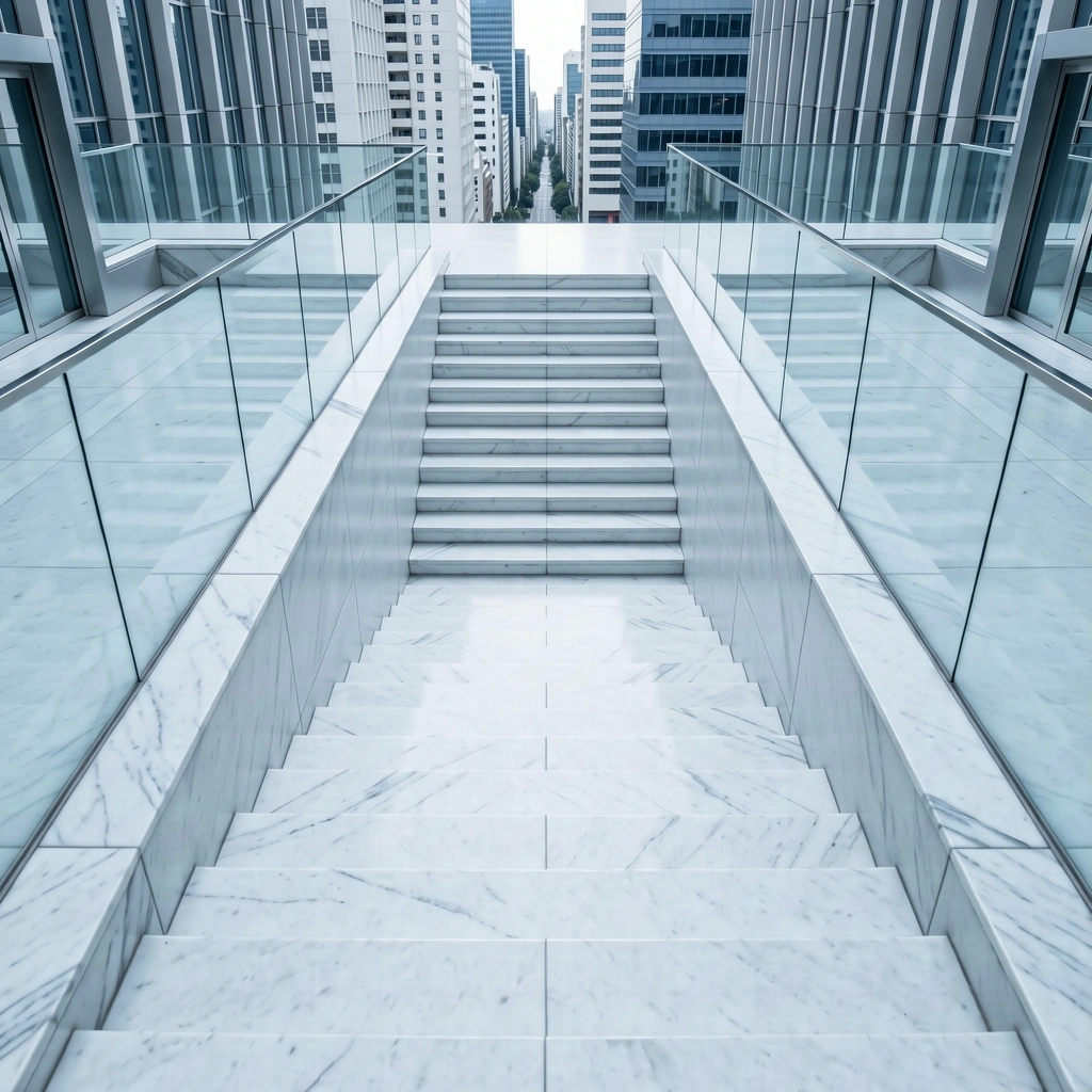 Estructura arquitectónica vacía que simboliza un camino no encontrado